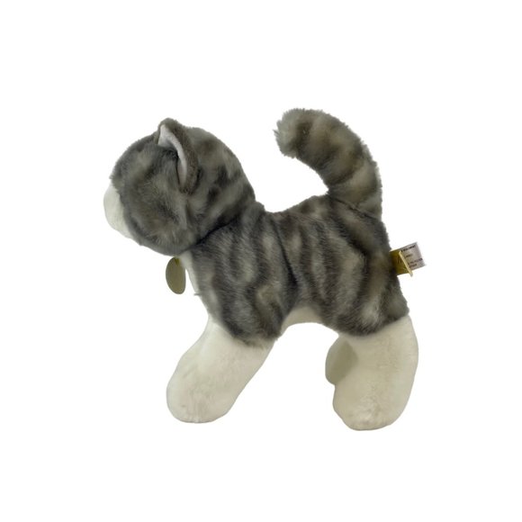 Aurora Miyoni Kitty Cat Plush Tabby Gray Striped 9 Inch Stuffed Animal Toy - Picture 2 of 10